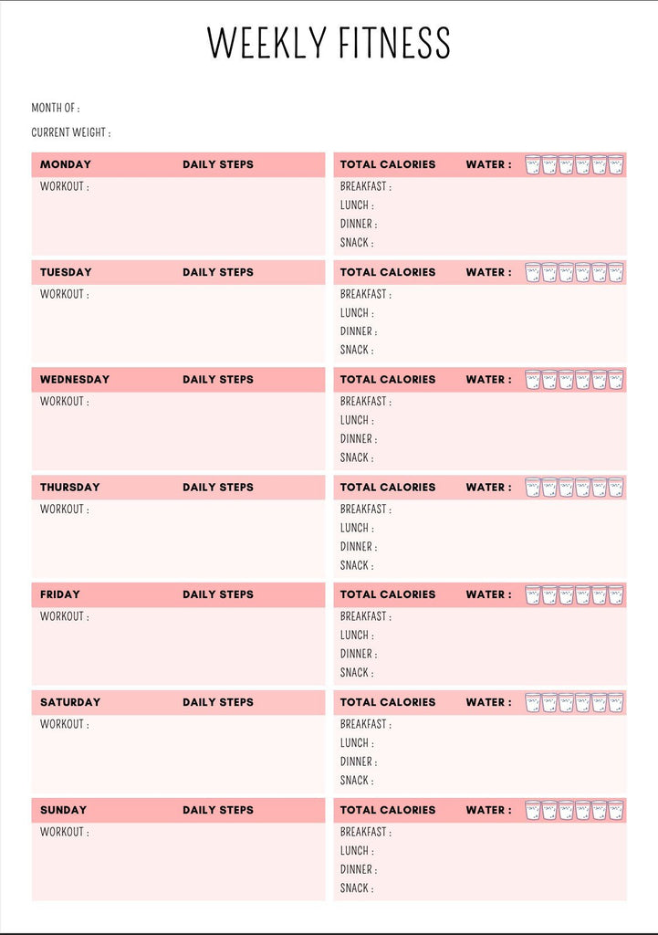 Blululi Versatile Weekly Planners - A4 digital download - Blululi