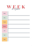 Blululi Versatile Weekly Planners - A4 digital download - Blululi