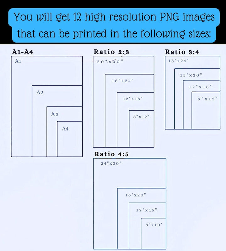 Blululi Vivid Blossoms Trio - Abstract Flowers Digital Wall Art for Living Room Decor, Instant Download - Assorted Sizes digital download - Blululi
