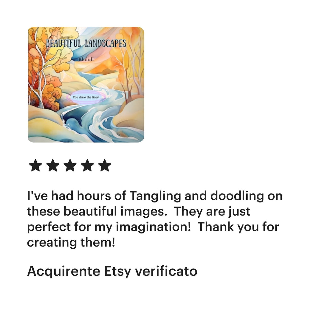 Blululi Watercolor Landscapes - Reverse Coloring Pages, 34 Designs - A4 and US Letter Sizes digital download - Blululi