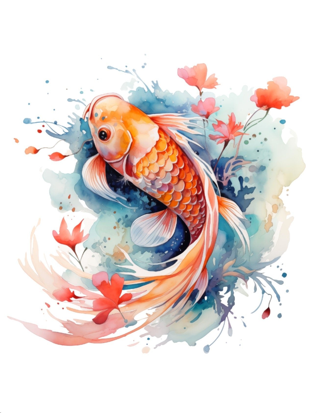 Blululi Watercolor Style Tattoos Designs Collection - Custom Tattoo Design digital download - Blululi