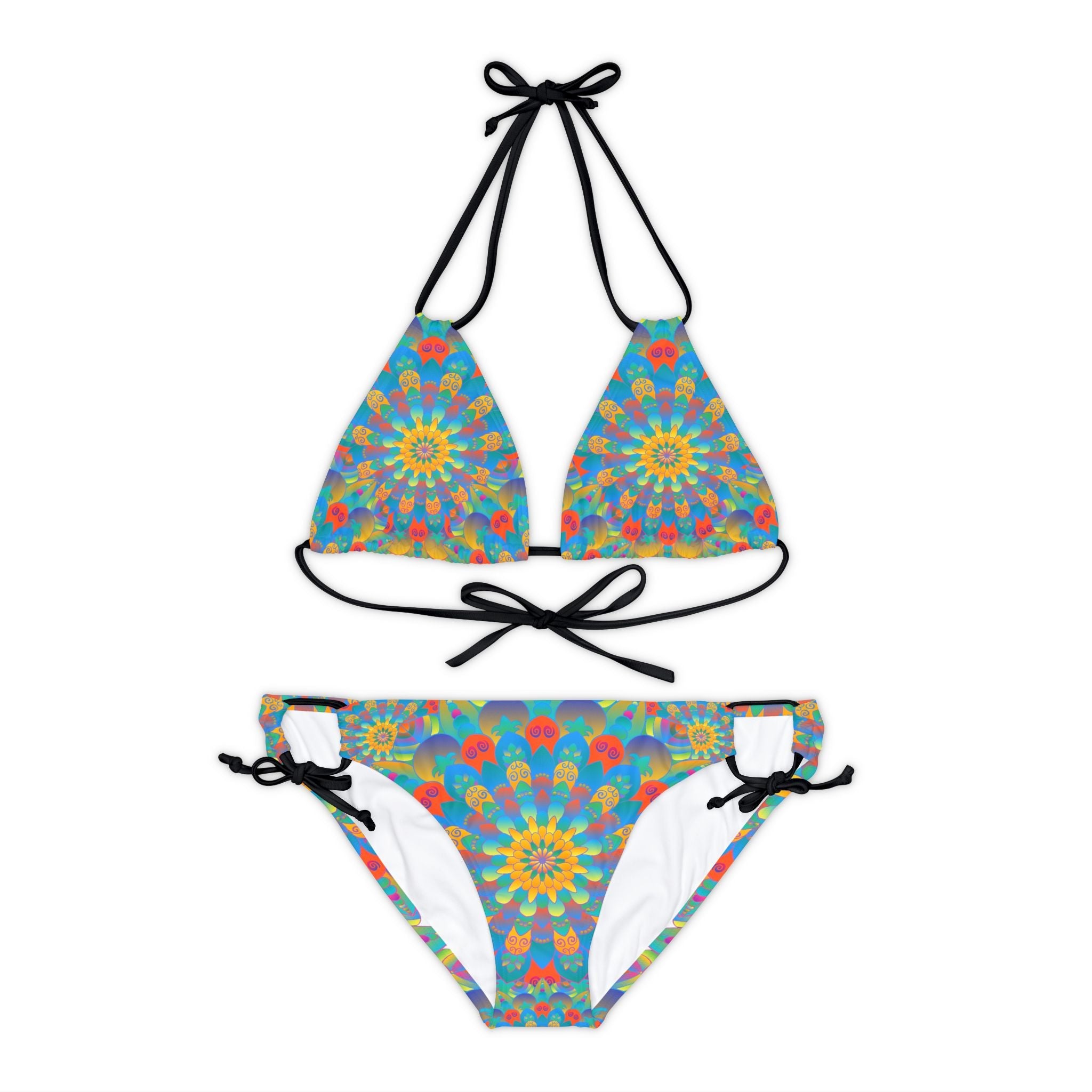 Bohemian Mandala Bikini Set - Colorful Beachwear All Over Prints - Blululi