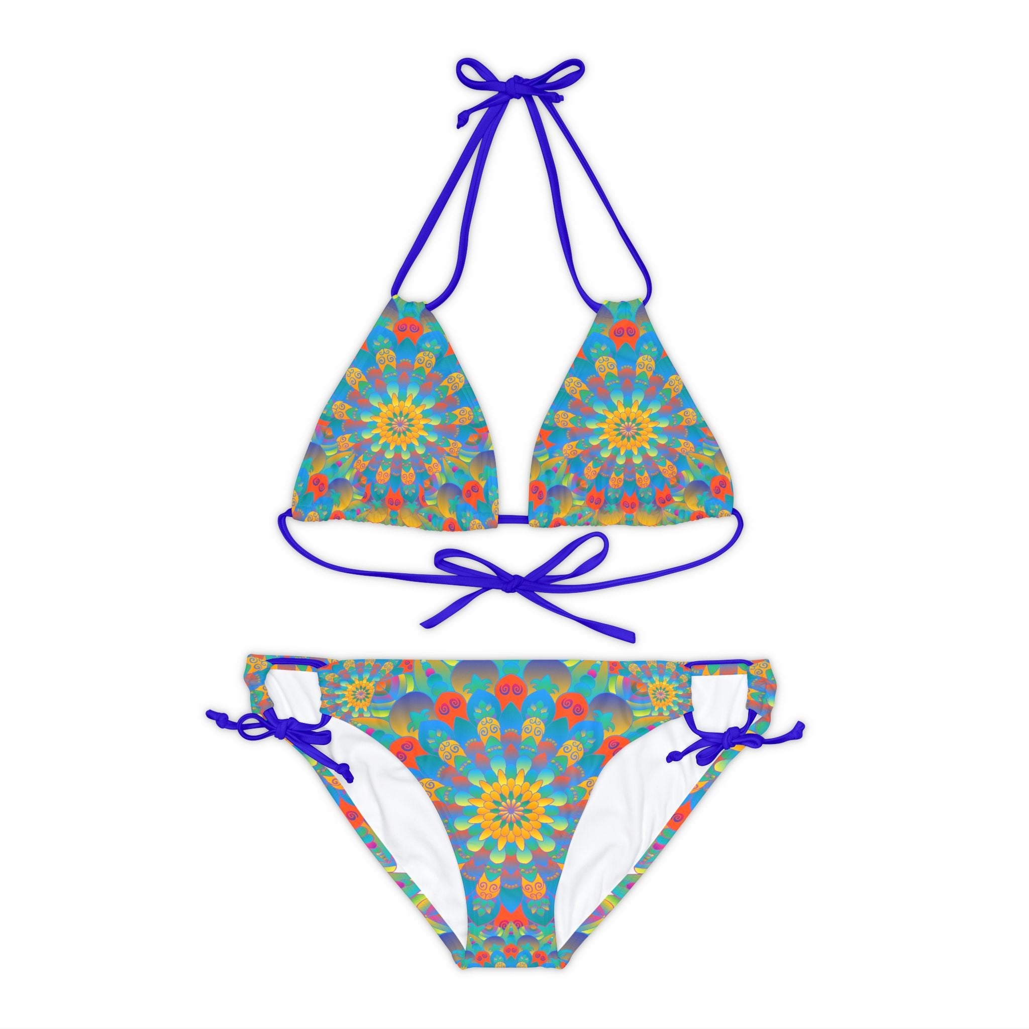 Bohemian Mandala Bikini Set - Colorful Beachwear All Over Prints - Blululi