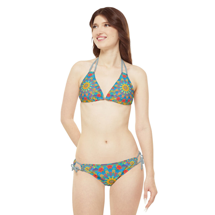 Bohemian Mandala Bikini Set - Colorful Beachwear All Over Prints - Blululi