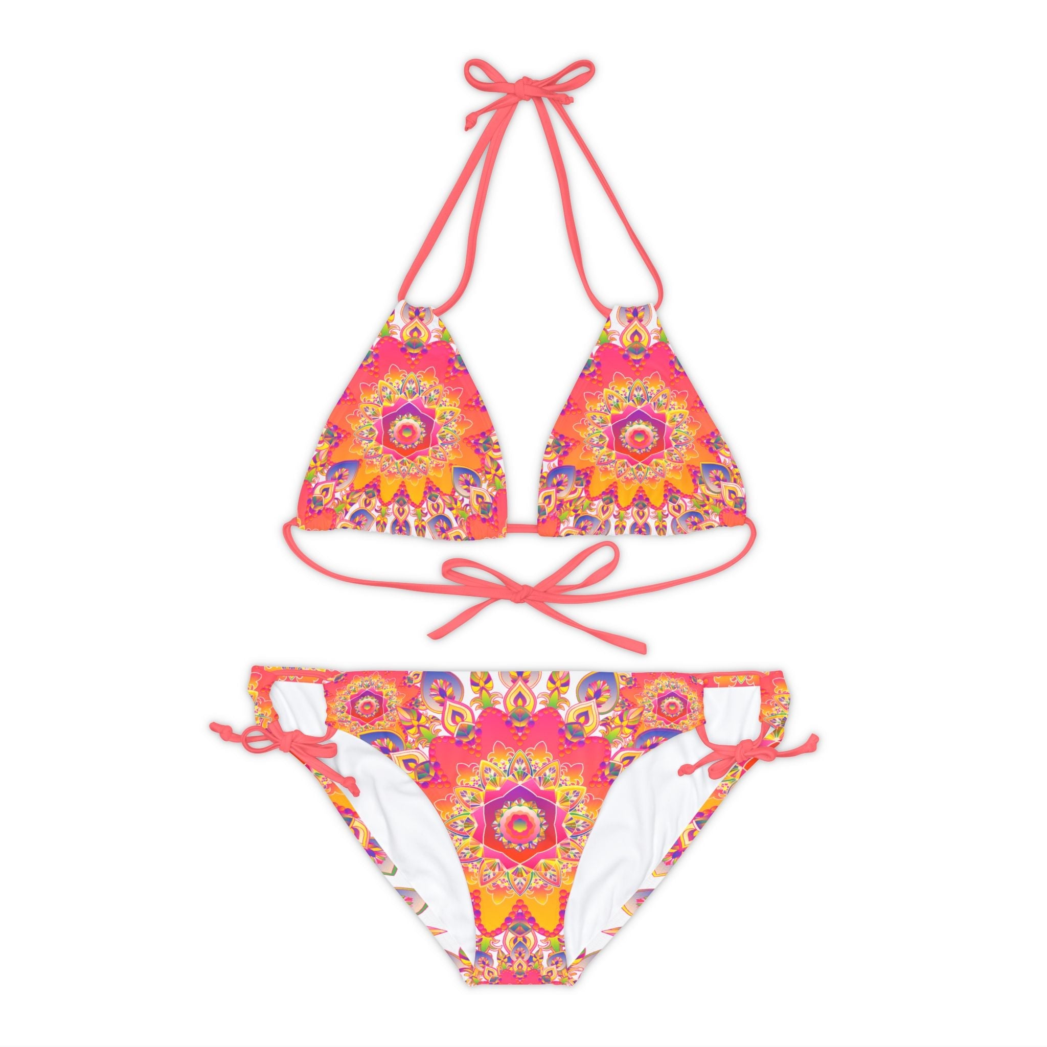 Bohemian Mandala Bikini Set - Colorful Beachwear All Over Prints - Blululi