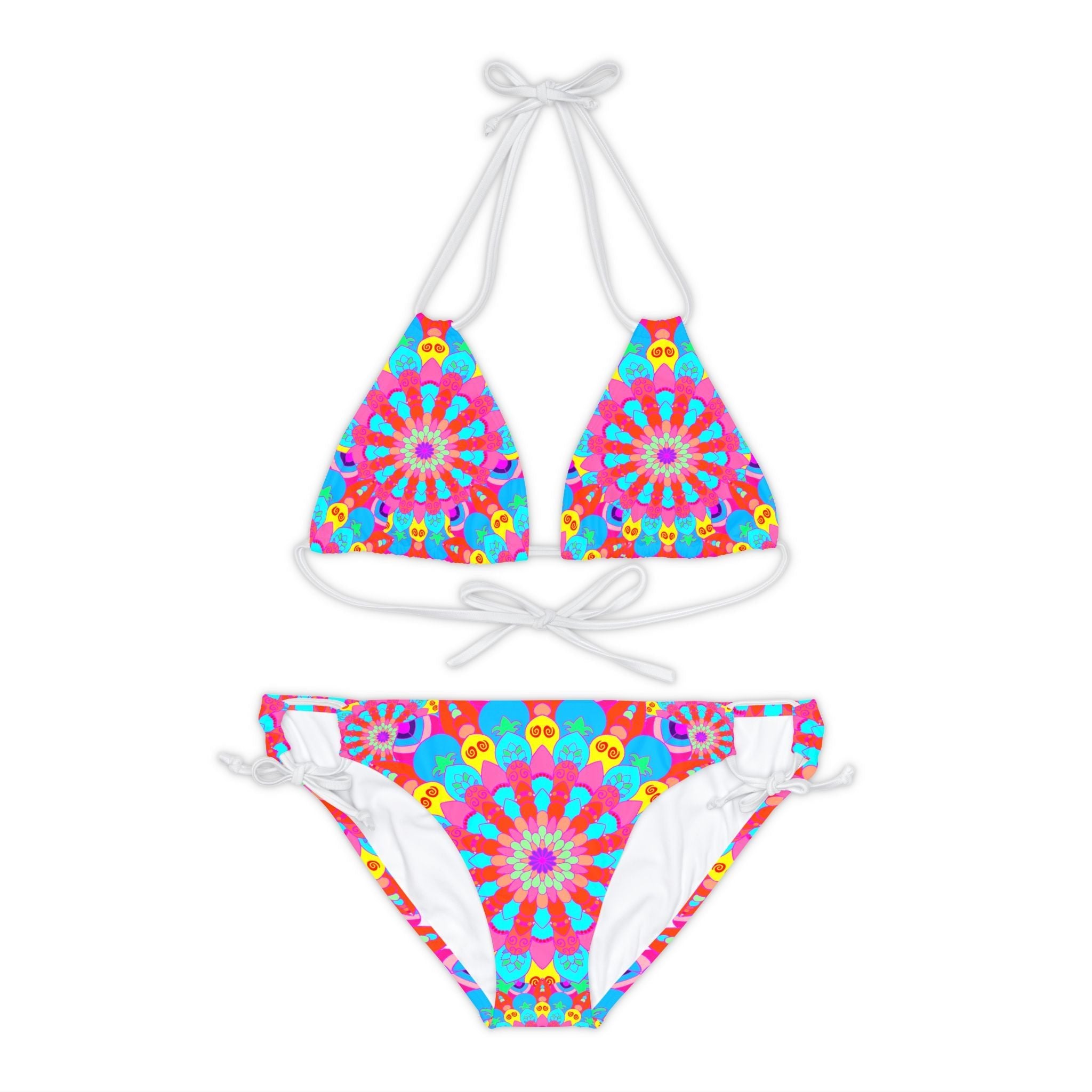 Bohemian Mandala Bikini Set - Colorful Hand Drawn Art All Over Prints - Blululi