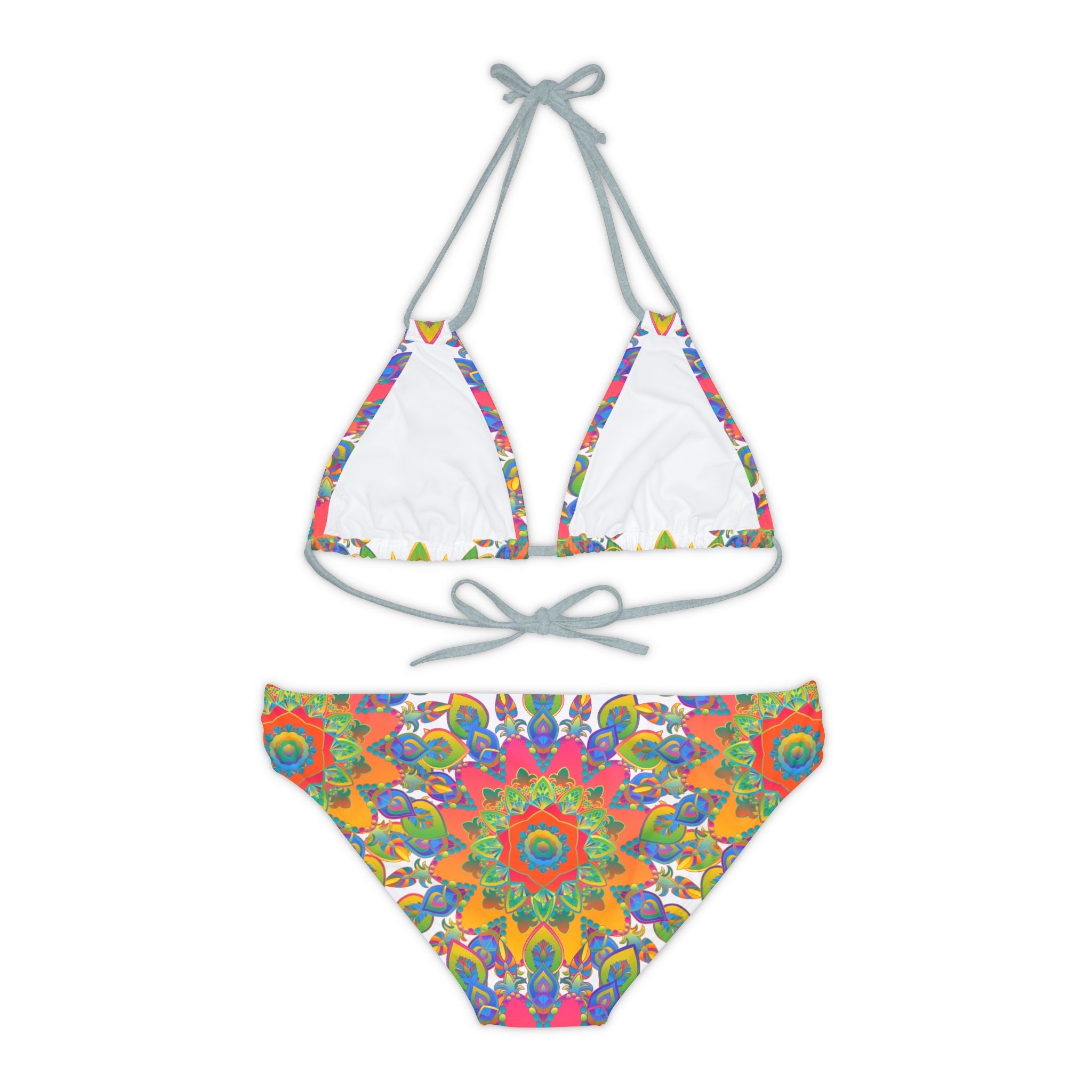 Bohemian Mandala Bikini Set - Colorful Hand Drawn Art All Over Prints - Blululi