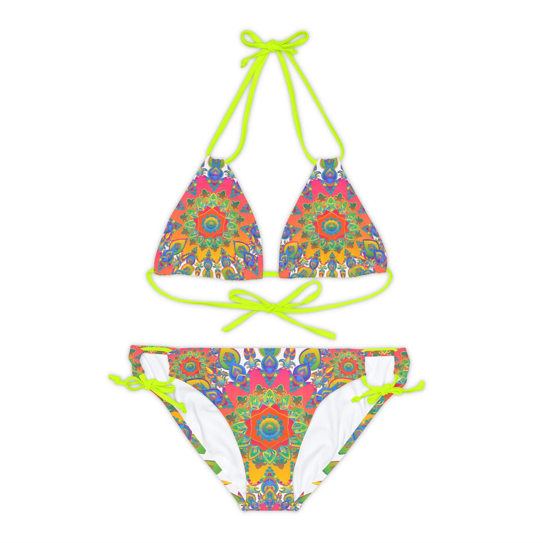 Bohemian Mandala Bikini Set - Colorful Hand Drawn Art All Over Prints - Blululi