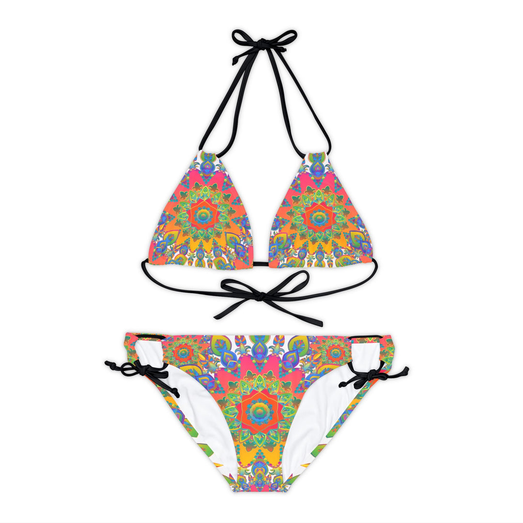 Bohemian Mandala Bikini Set - Colorful Hand Drawn Art All Over Prints - Blululi