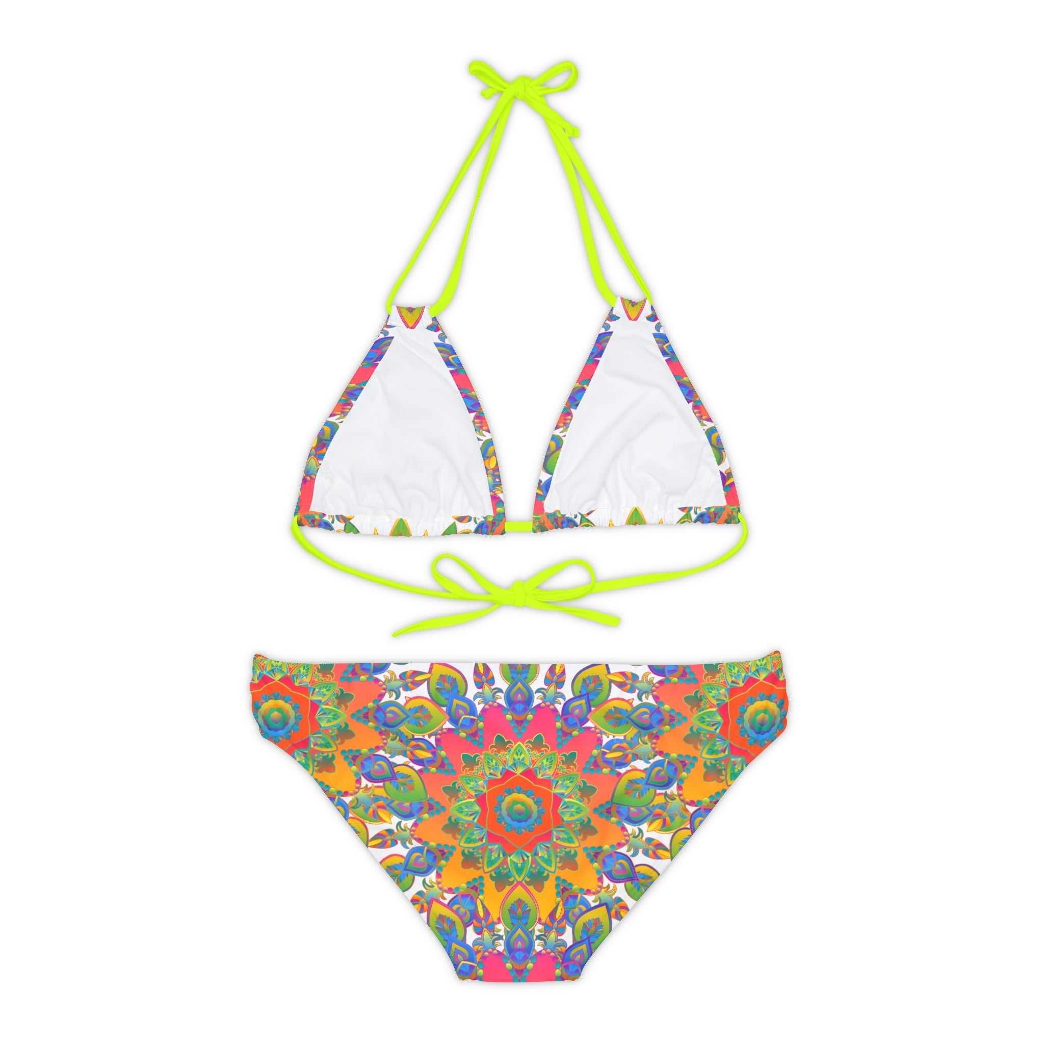 Bohemian Mandala Bikini Set - Colorful Hand Drawn Art All Over Prints - Blululi