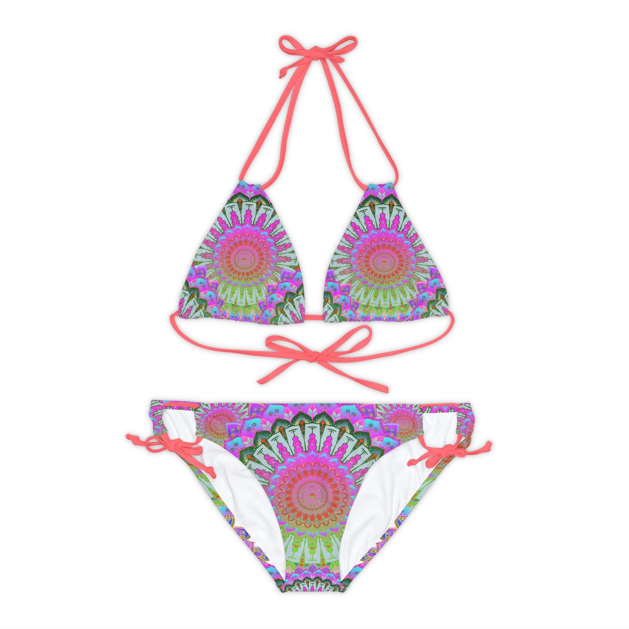 Bohemian Mandala Bikini Set - Hand Drawn Art All Over Prints - Blululi