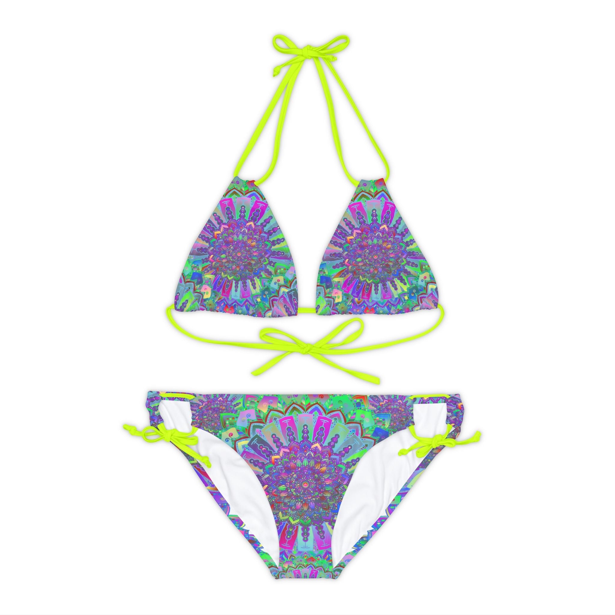 Bohemian Mandala Bikini Set - Hand Drawn Art All Over Prints - Blululi