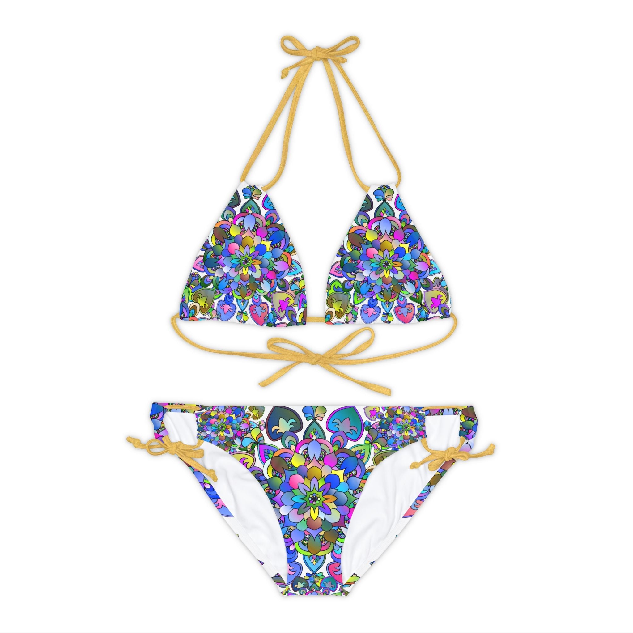 Bohemian Mandala Bikini Set - Hand Drawn Art All Over Prints - Blululi