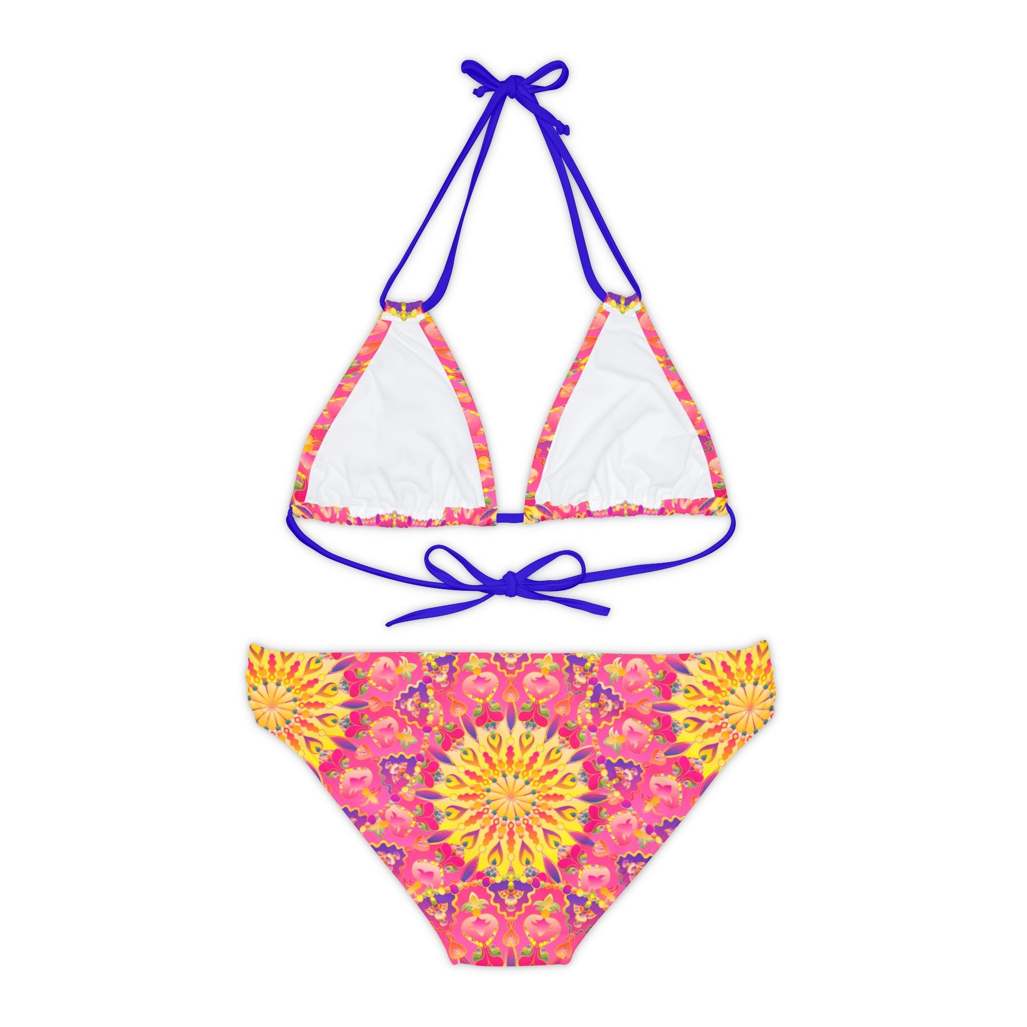 Bohemian Mandala Bikini Set - Pink, Yellow, Purple All Over Prints - Blululi