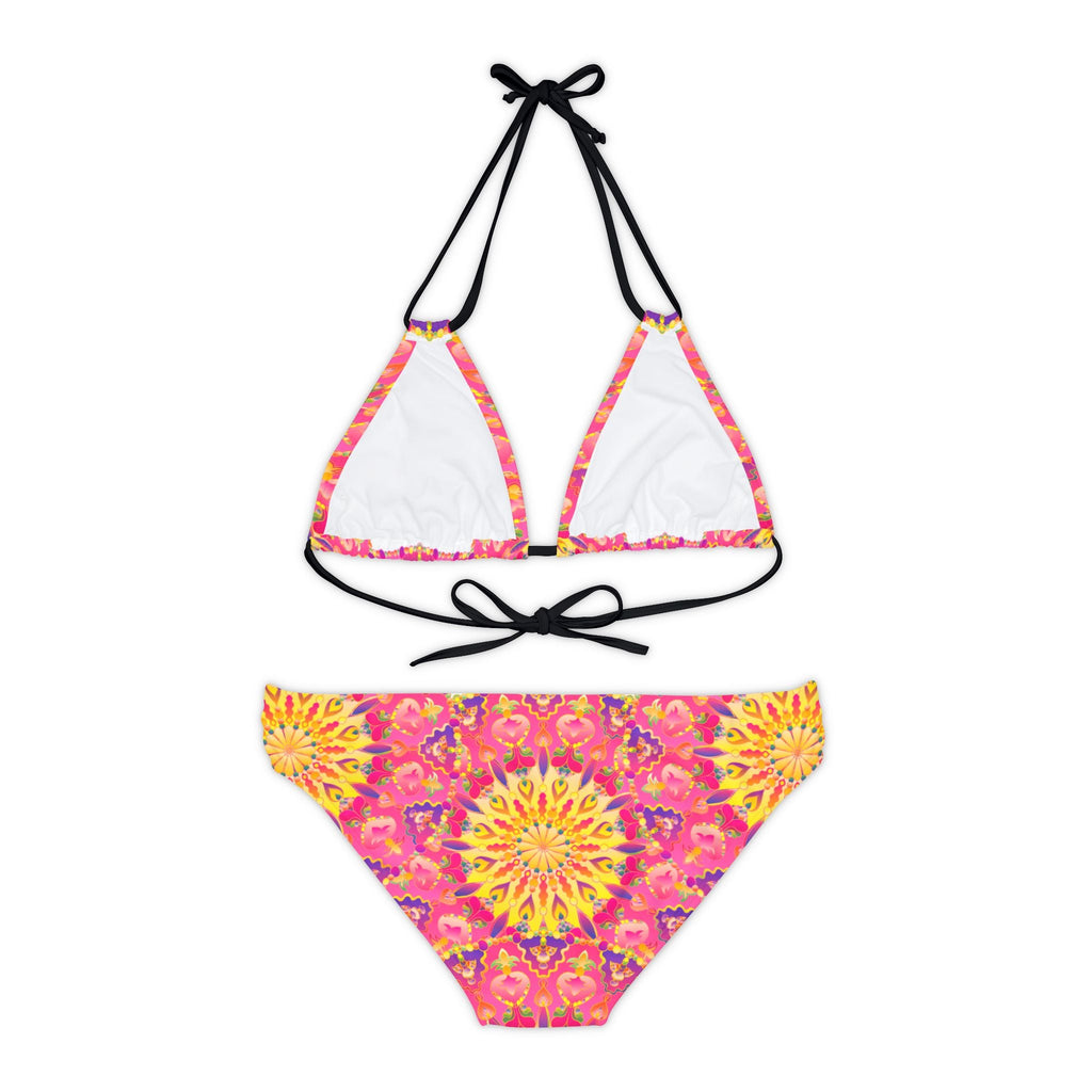 Bohemian Mandala Bikini Set - Pink, Yellow, Purple All Over Prints - Blululi