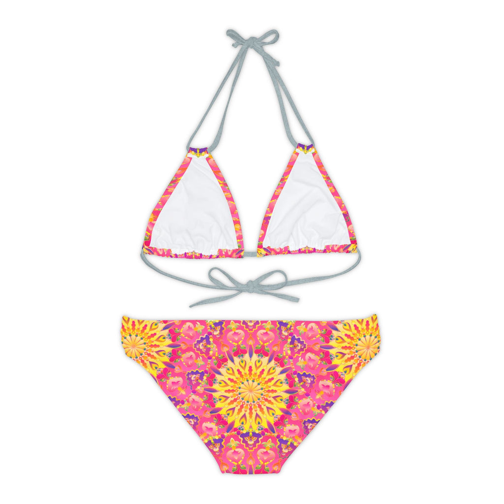 Bohemian Mandala Bikini Set - Pink, Yellow, Purple All Over Prints - Blululi