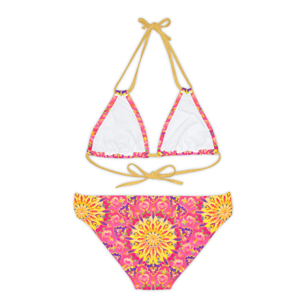 Bohemian Mandala Bikini Set - Pink, Yellow, Purple All Over Prints - Blululi