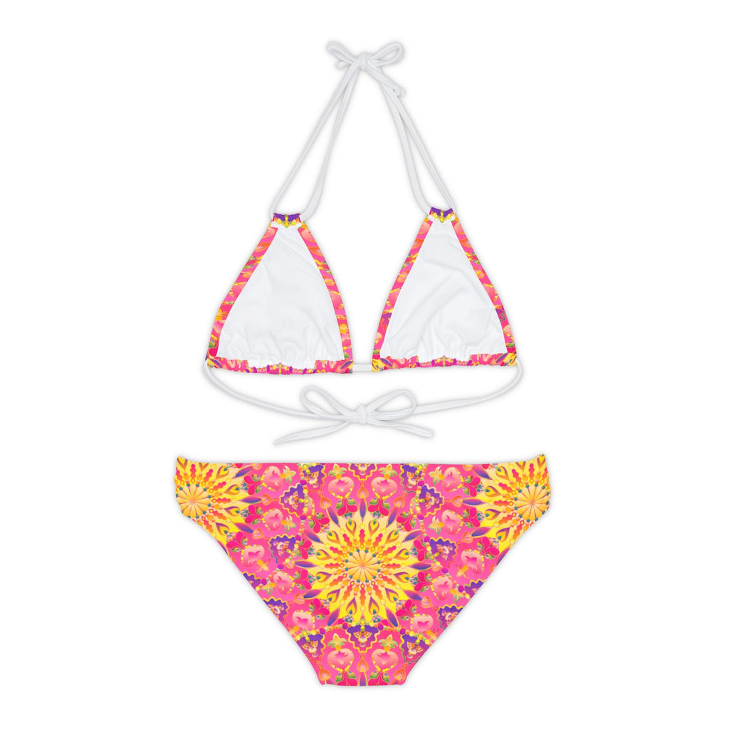 Bohemian Mandala Bikini Set - Pink, Yellow, Purple All Over Prints - Blululi