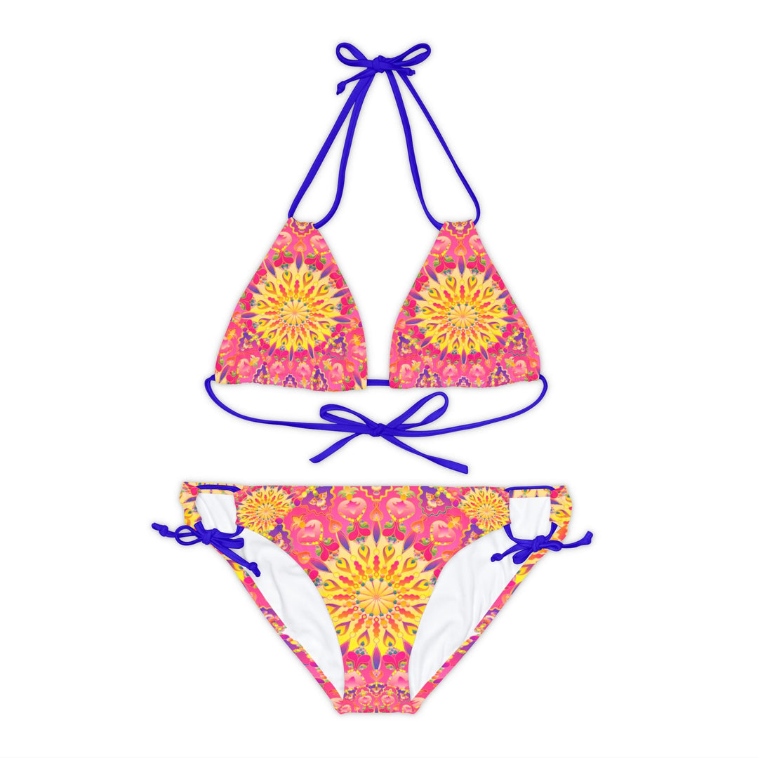 Bohemian Mandala Bikini Set - Pink, Yellow, Purple All Over Prints - Blululi