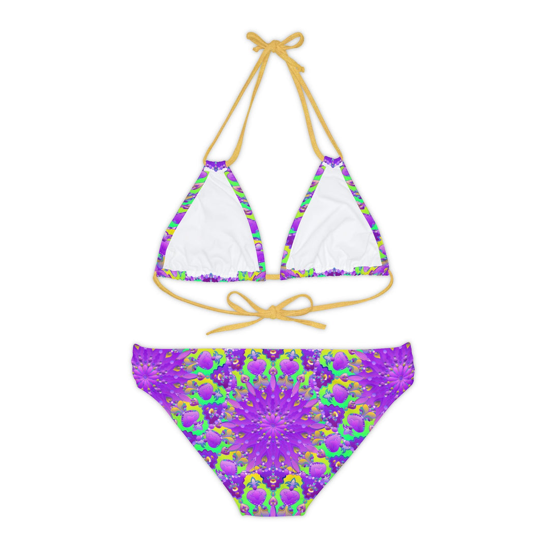 Bohemian Mandala Bikini Set - Purple Flower All Over Prints - Blululi