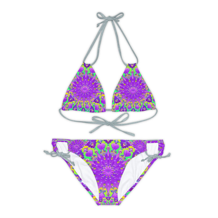 Bohemian Mandala Bikini Set - Purple Flower All Over Prints - Blululi