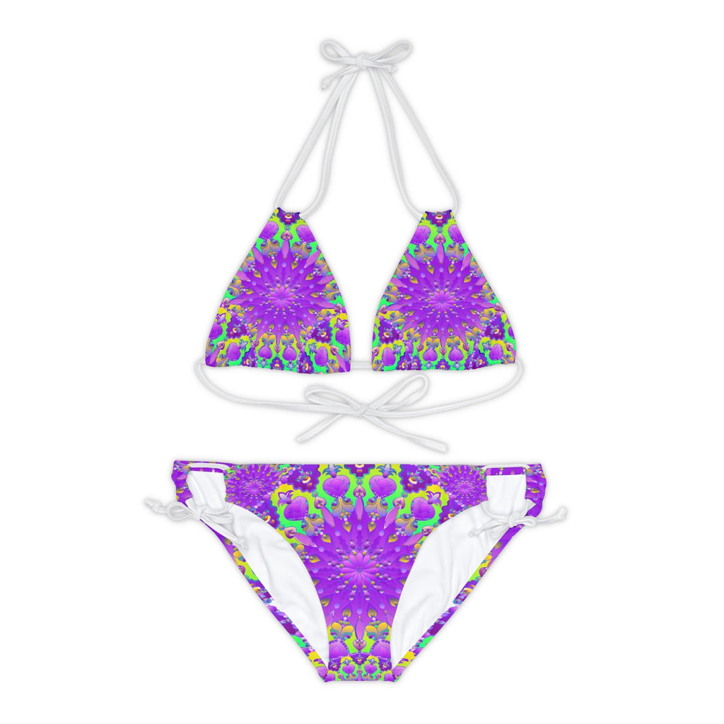 Bohemian Mandala Bikini Set - Purple Flower All Over Prints - Blululi