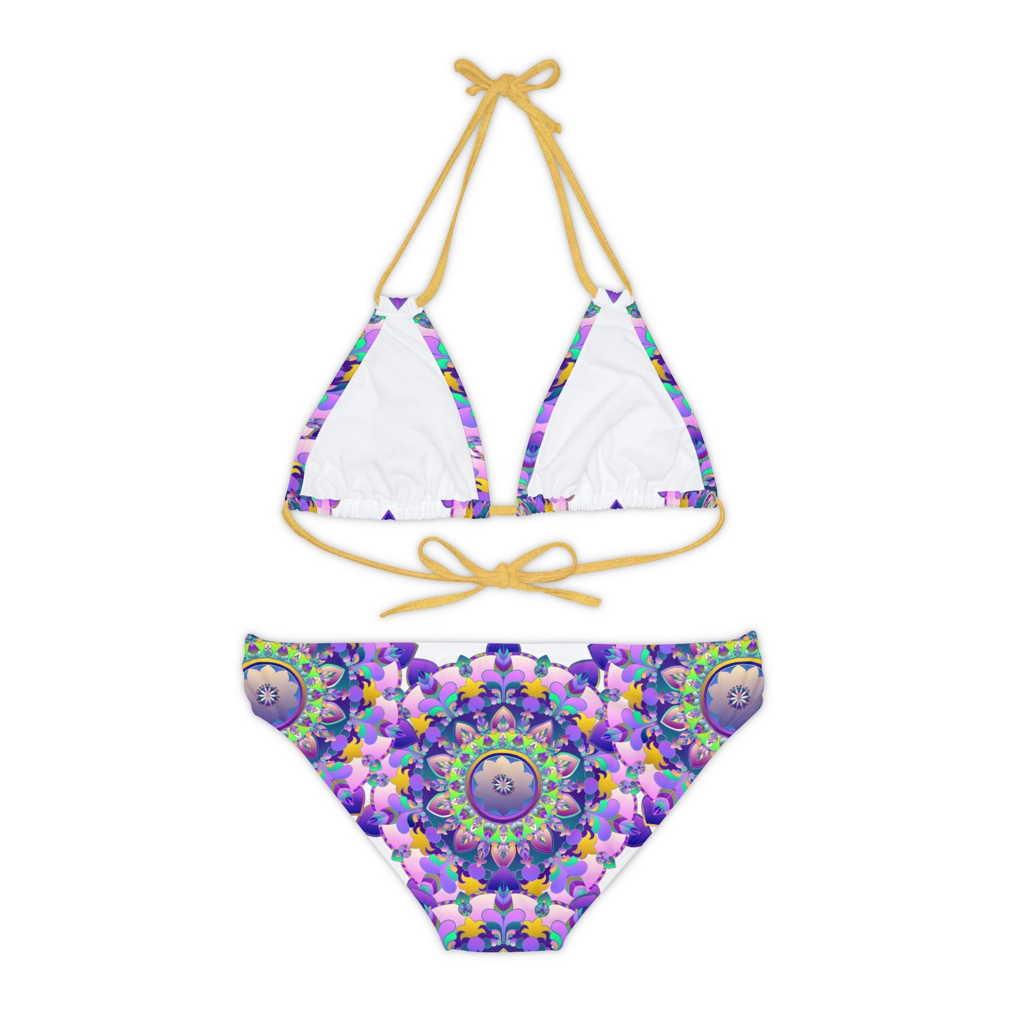 Bohemian Mandala Bikini Set - Purple & Pink All Over Prints - Blululi