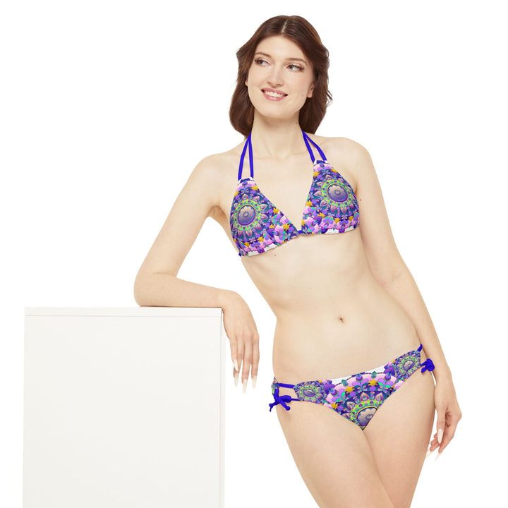 Bohemian Mandala Bikini Set - Purple & Pink All Over Prints - Blululi