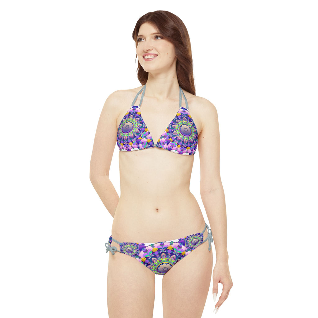 Bohemian Mandala Bikini Set - Purple & Pink All Over Prints - Blululi