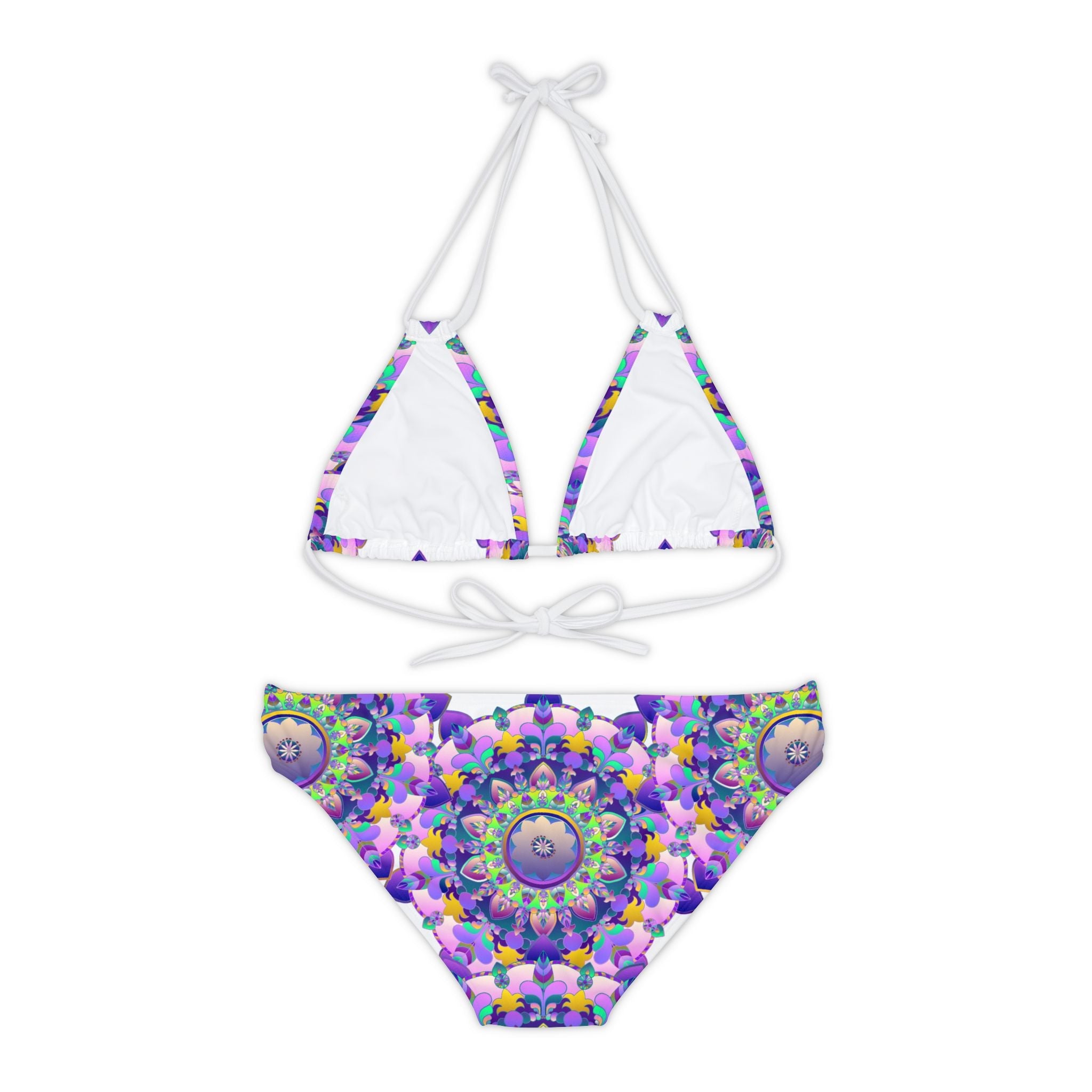 Bohemian Mandala Bikini Set - Purple & Pink All Over Prints - Blululi