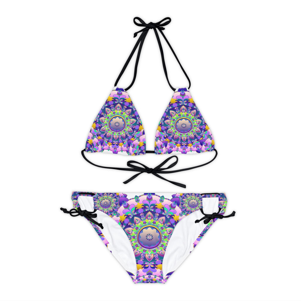 Bohemian Mandala Bikini Set - Purple & Pink All Over Prints - Blululi