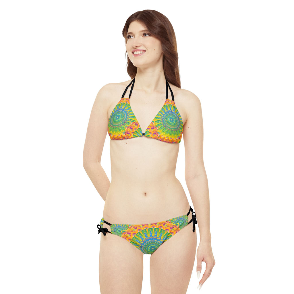 Bohemian Mandala Bikini Set - Vibrant Beachwear All Over Prints - Blululi