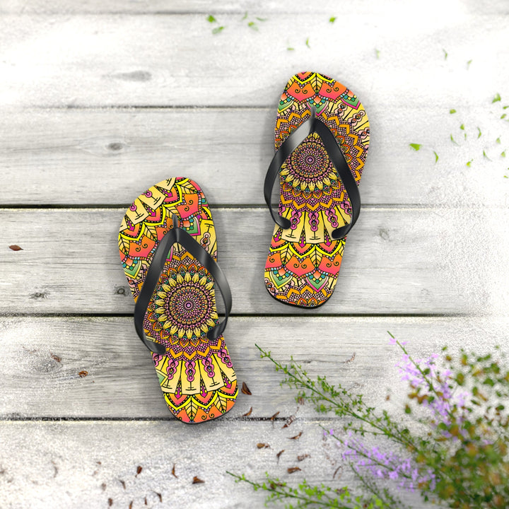 Bohemian Mandala Flip Flops - Colorful & Comfy Shoes - Blululi