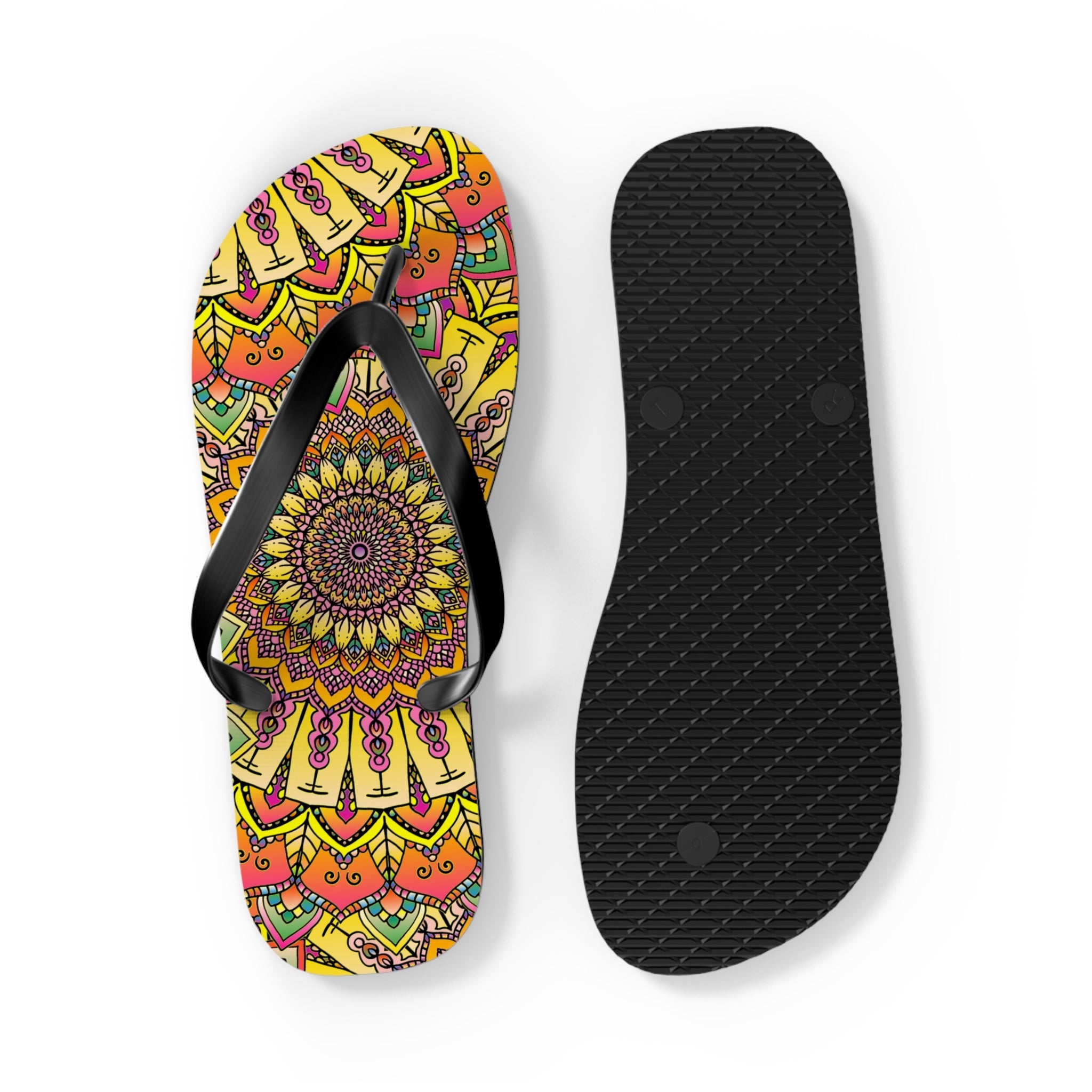 Bohemian Mandala Flip Flops - Colorful & Comfy Shoes - Blululi