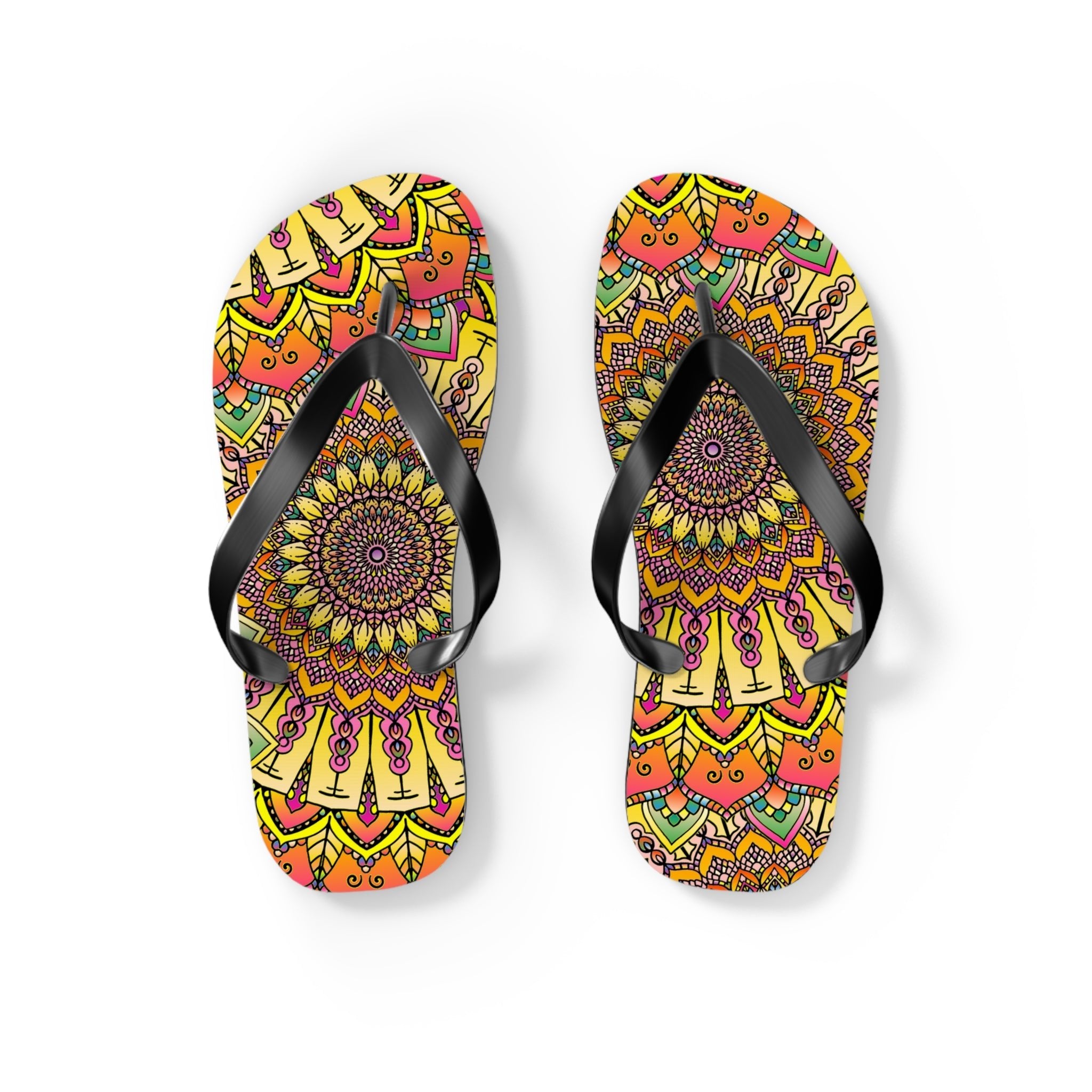 Bohemian Mandala Flip Flops - Colorful & Comfy Shoes - Blululi