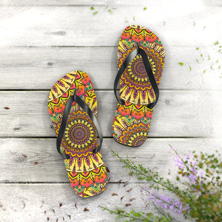 Bohemian Mandala Flip Flops - Colorful & Comfy Shoes - Blululi