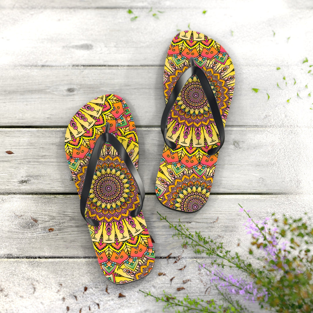 Bohemian Mandala Flip Flops - Colorful & Comfy Shoes - Blululi