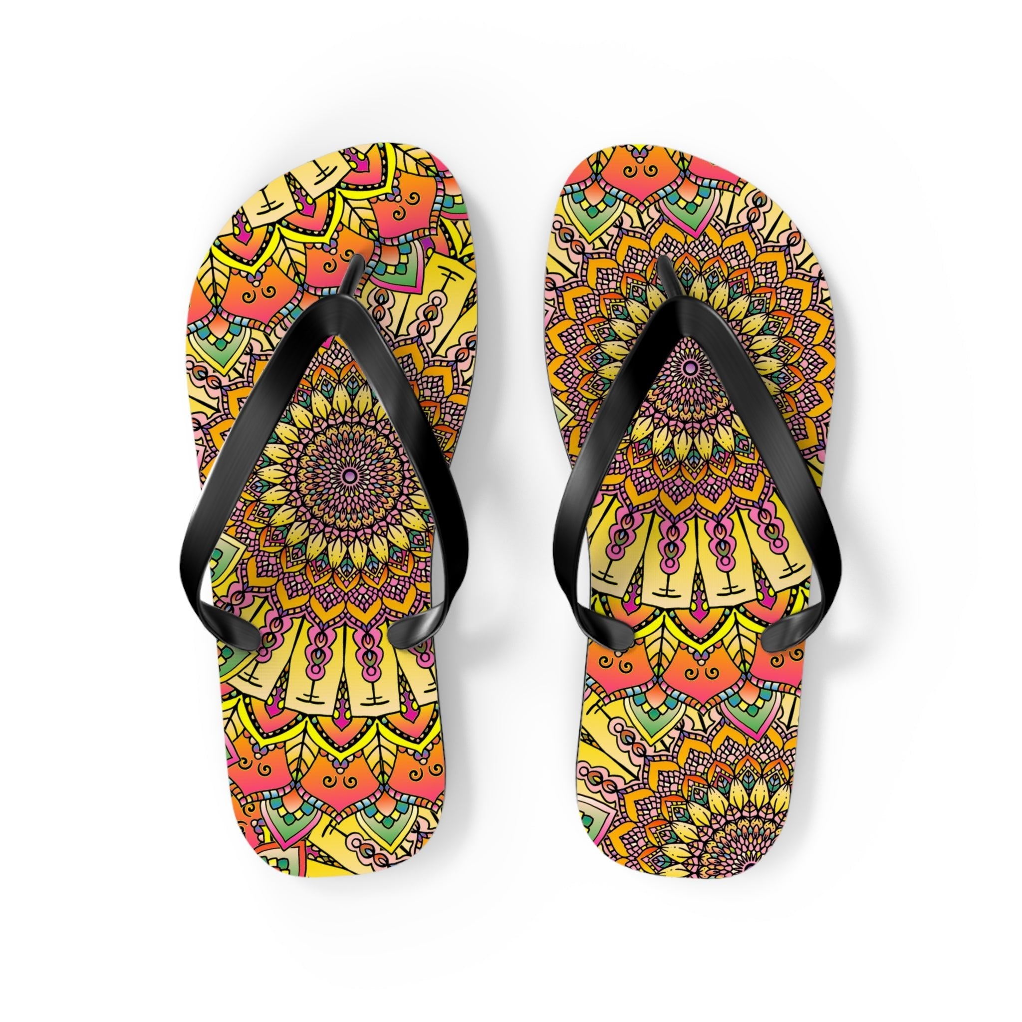 Bohemian Mandala Flip Flops - Colorful & Comfy Shoes - Blululi