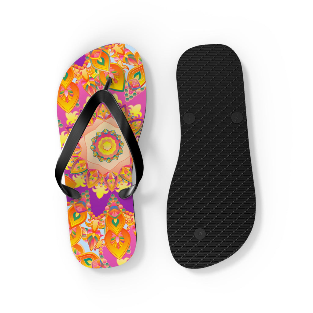 Bohemian Mandala Flip Flops - Colorful & Intricate Shoes - Blululi