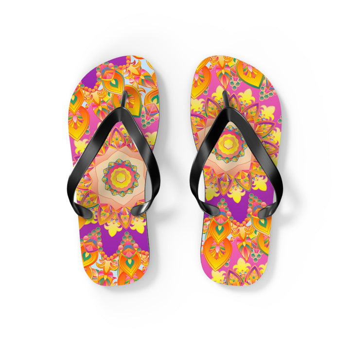 Bohemian Mandala Flip Flops - Colorful & Intricate Shoes - Blululi