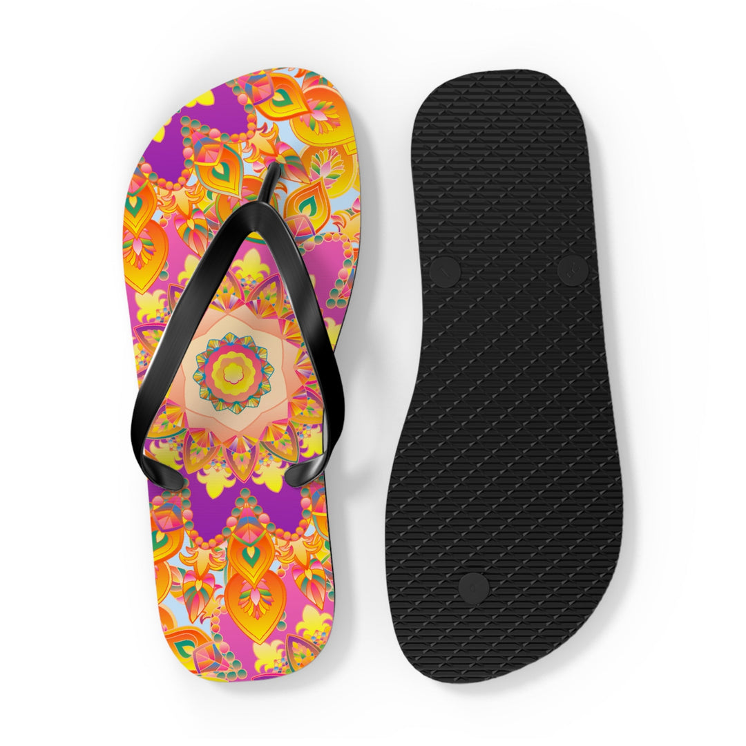 Bohemian Mandala Flip Flops - Colorful & Intricate Shoes - Blululi