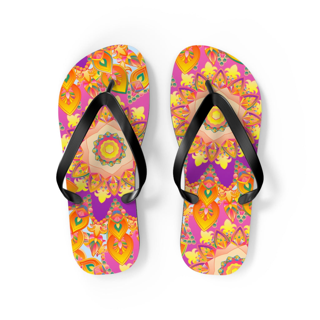 Bohemian Mandala Flip Flops - Colorful & Intricate Shoes - Blululi