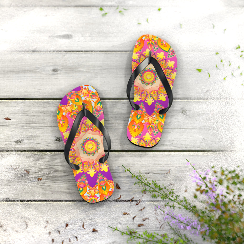 Bohemian Mandala Flip Flops - Colorful & Intricate Shoes - Blululi