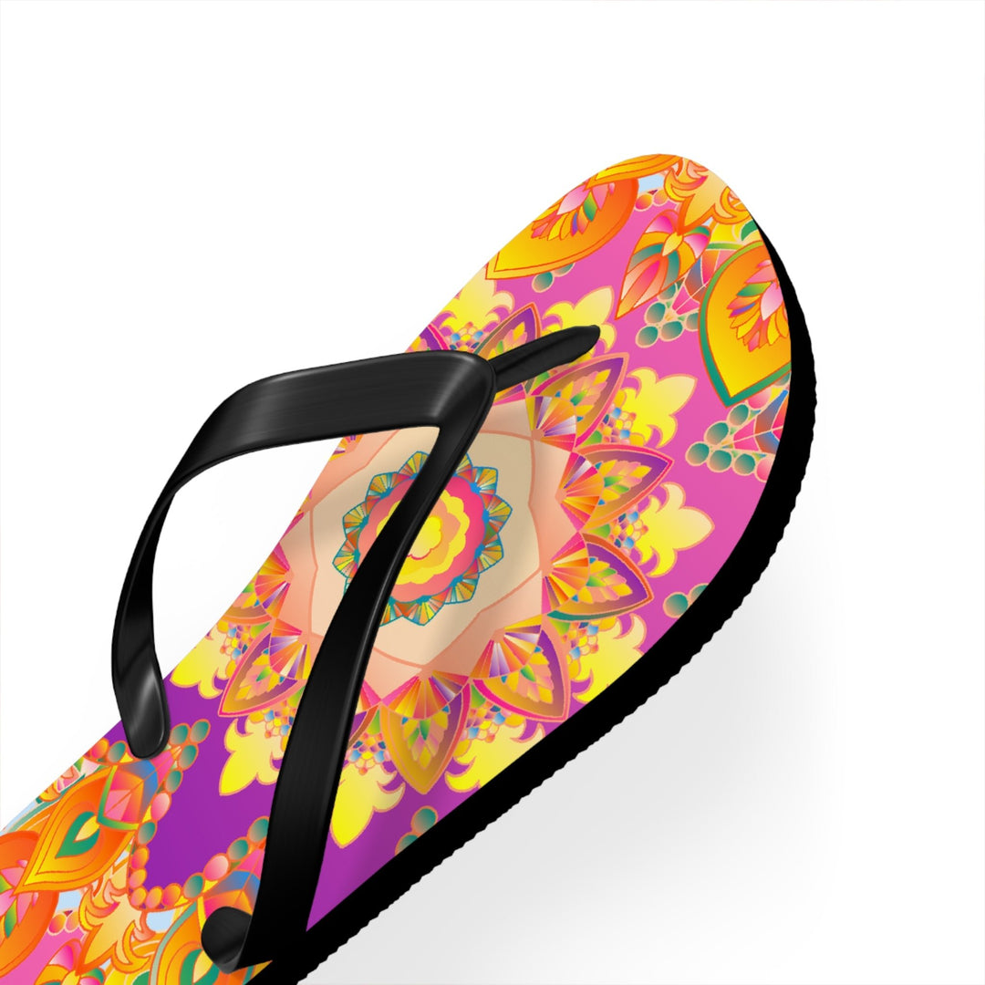 Bohemian Mandala Flip Flops - Colorful & Intricate Shoes - Blululi