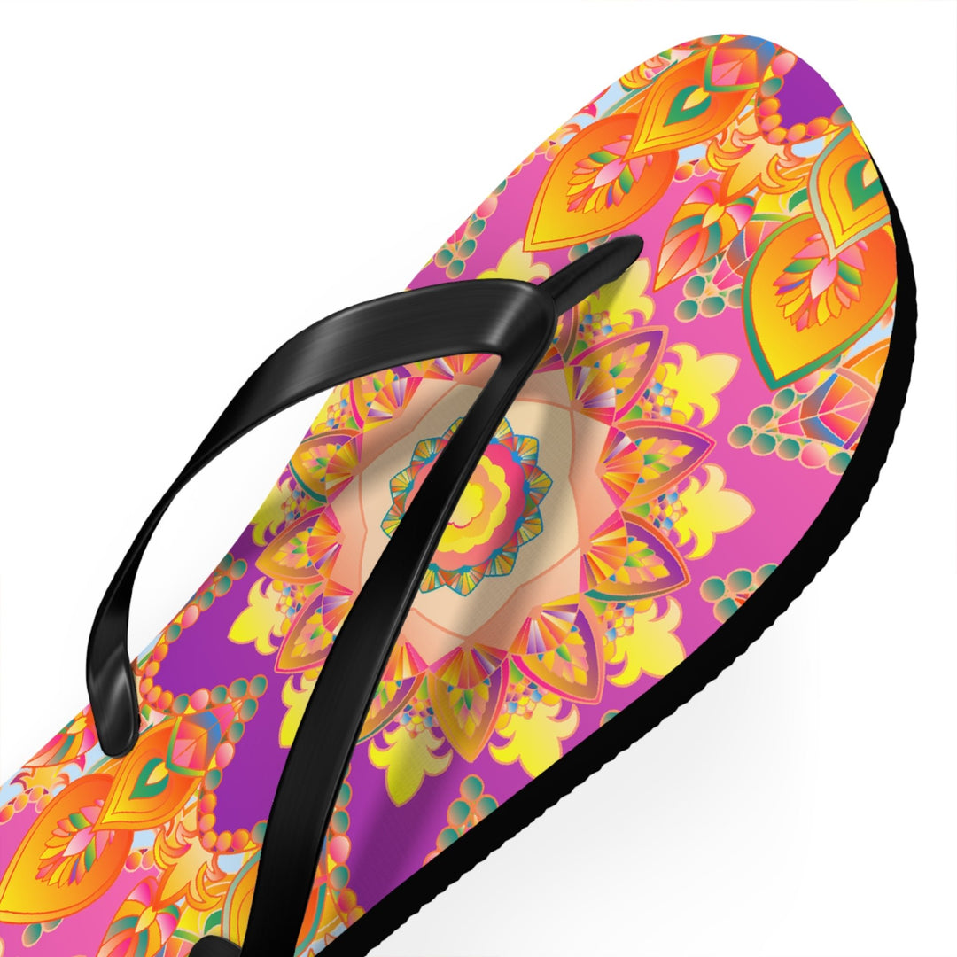 Bohemian Mandala Flip Flops - Colorful & Intricate Shoes - Blululi