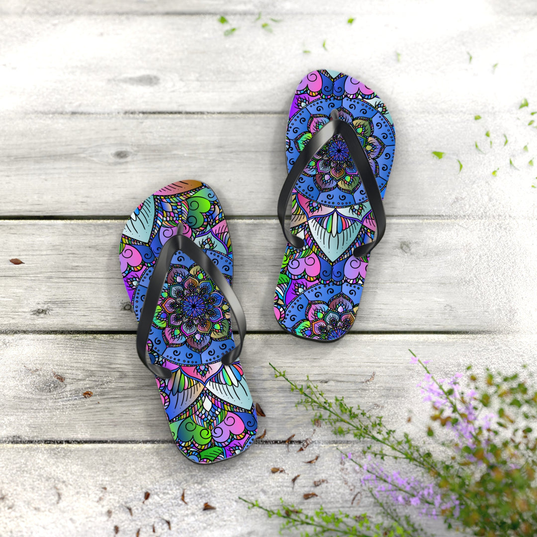 Bohemian Mandala Flip Flops - Colorful & Unique Shoes - Blululi