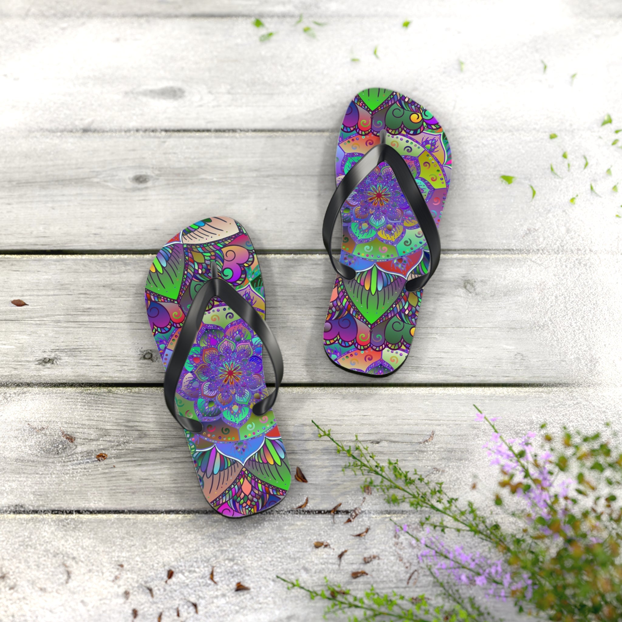 Bohemian Mandala Flip Flops - Colorful & Unique Shoes - Blululi