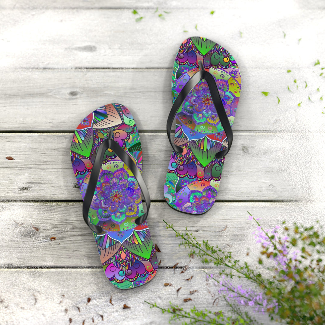 Bohemian Mandala Flip Flops - Colorful & Unique Shoes - Blululi