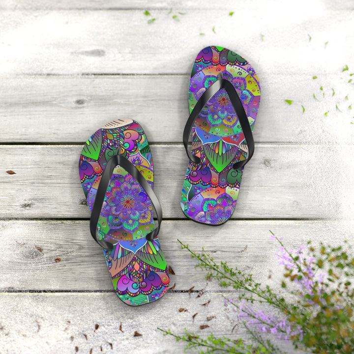 Bohemian Mandala Flip Flops - Colorful & Unique Shoes - Blululi