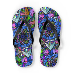 Bohemian Mandala Flip Flops - Colorful & Unique Shoes - Blululi